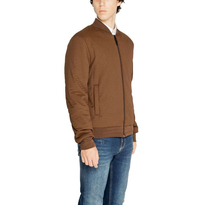 Brown Polyester Jacket Antony Morato