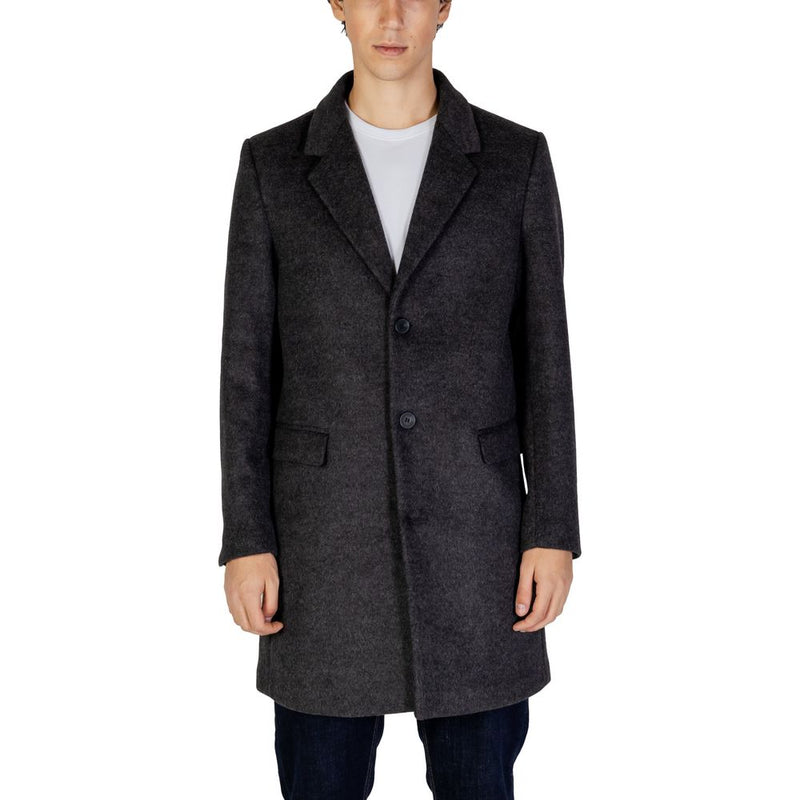 Gray Polyester Jacket Antony Morato