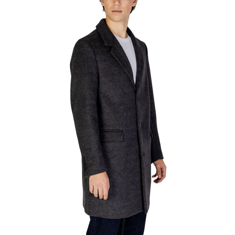 Gray Polyester Jacket Antony Morato