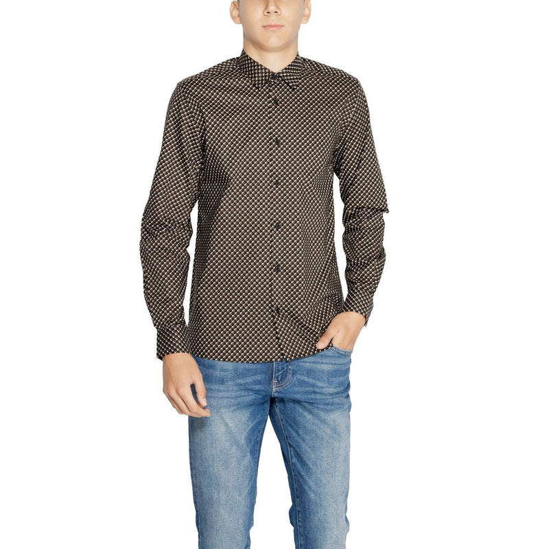 Brown Cotton Shirt Antony Morato