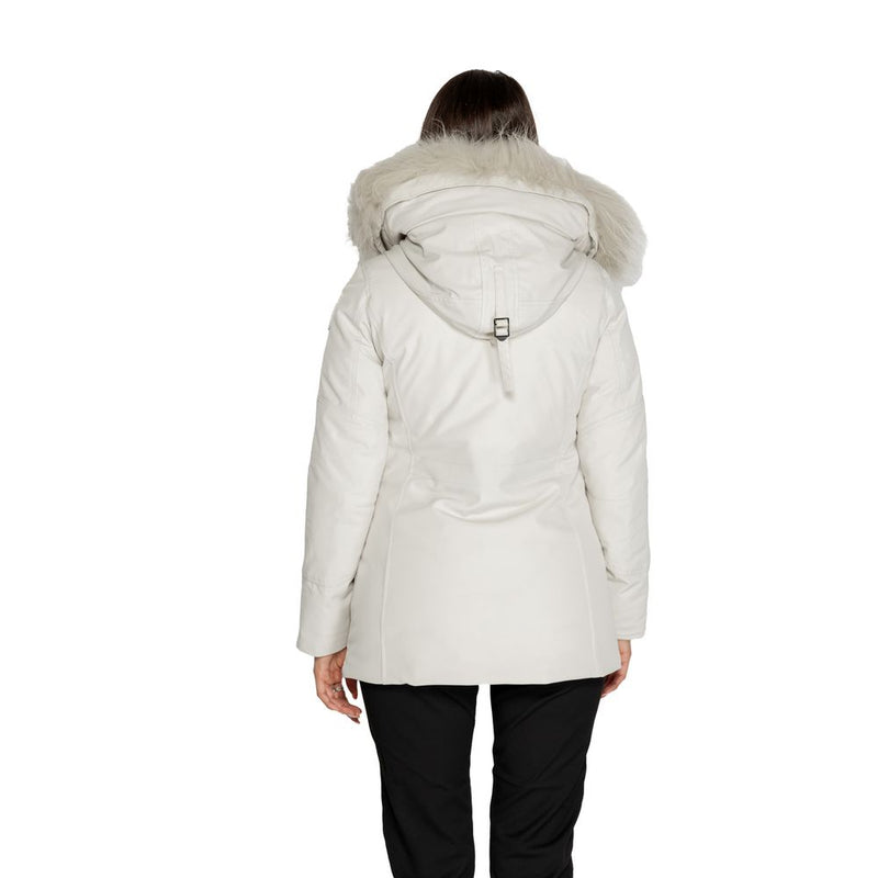 White Polyester Jackets & Coat Blauer