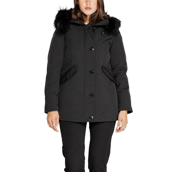 Black Polyester Jackets & Coat Blauer