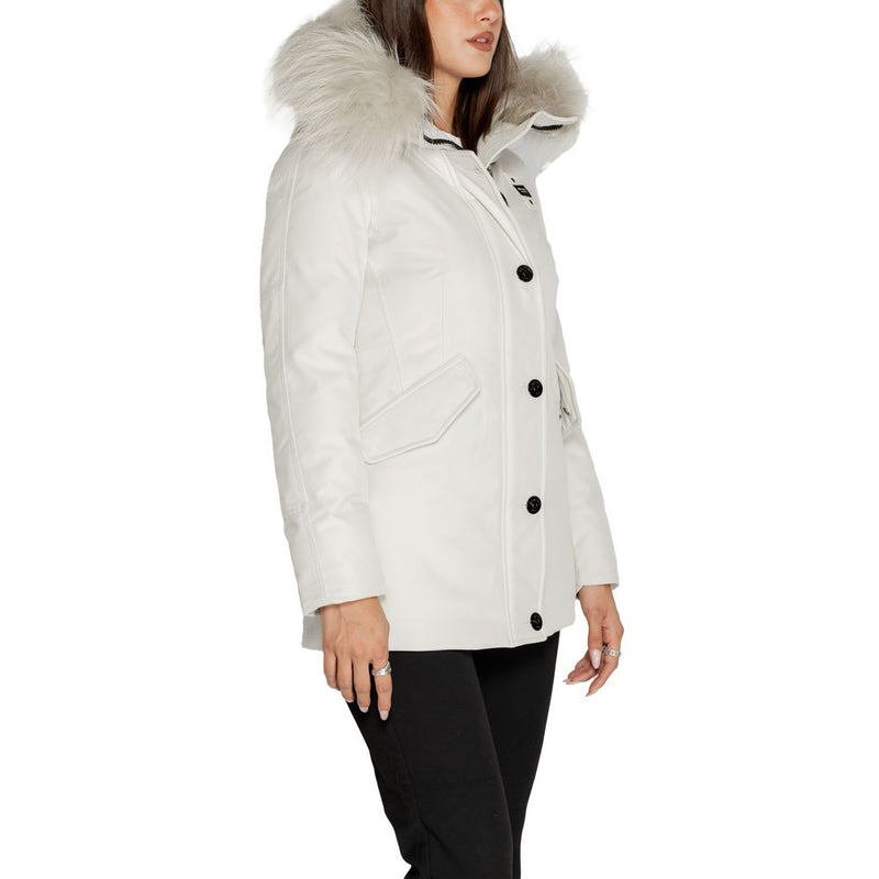 White Polyester Jackets & Coat Blauer