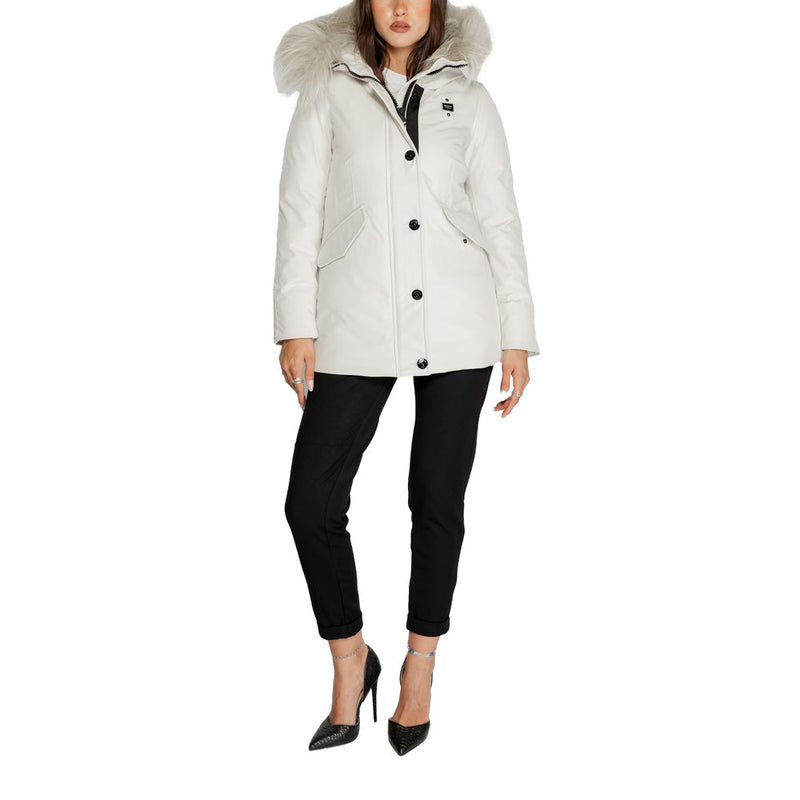 White Polyester Jackets & Coat Blauer