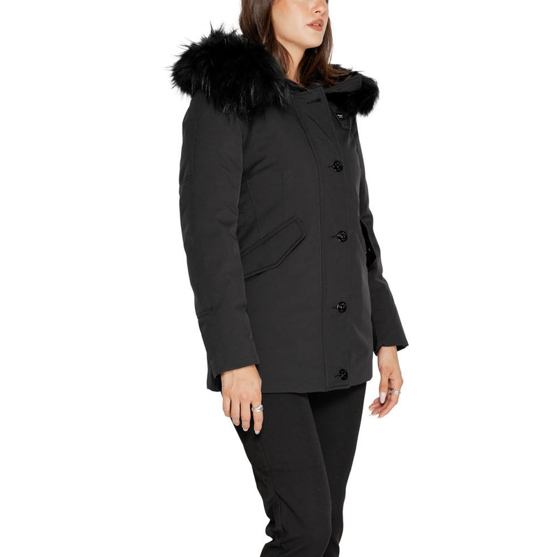 Black Polyester Jackets & Coat Blauer