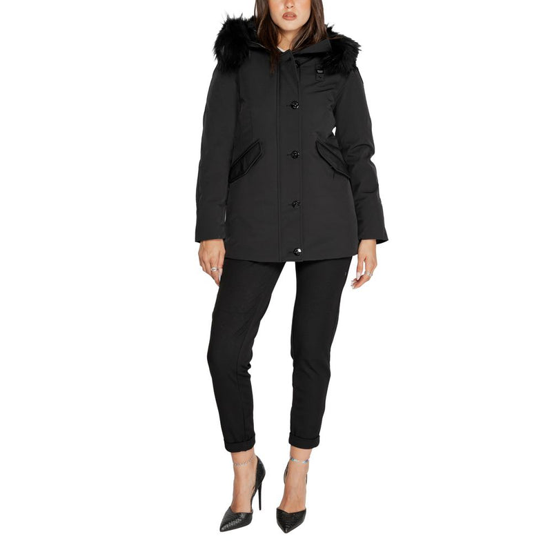 Black Polyester Jackets & Coat Blauer