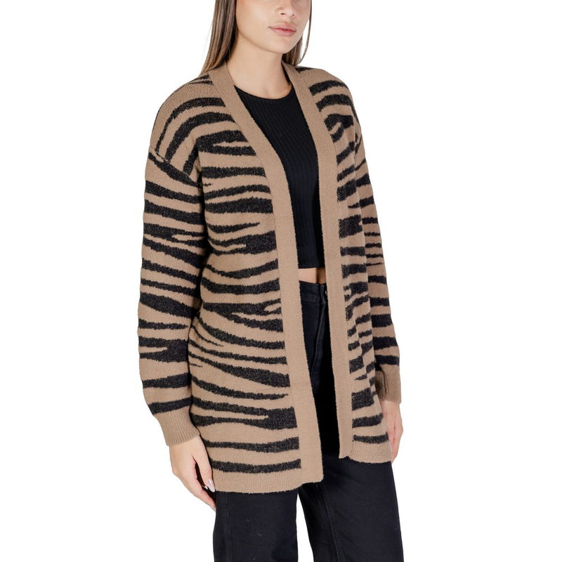 Brown Nylon Cardigan Jacqueline De Yong