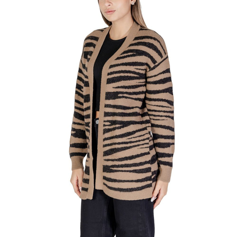 Brown Nylon Cardigan Jacqueline De Yong