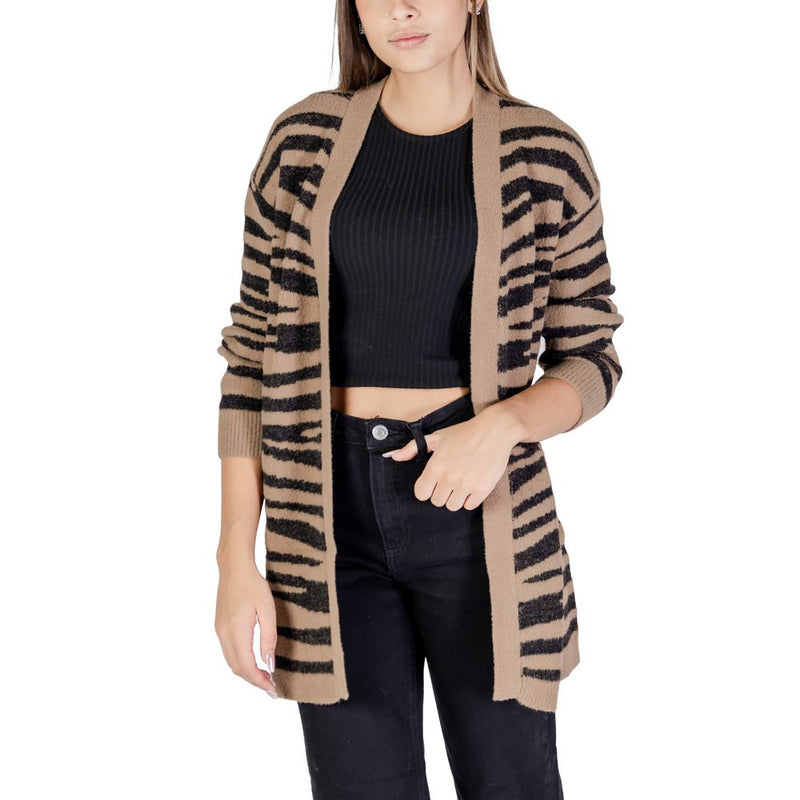 Brown Nylon Cardigan Jacqueline De Yong