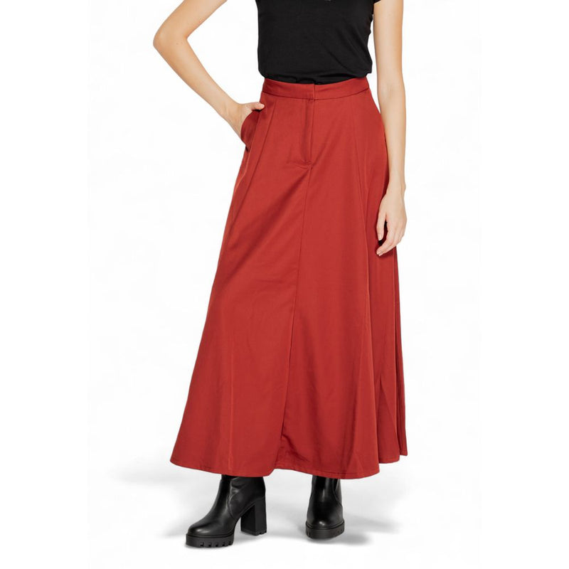 Red Polyester Skirt Vero Moda