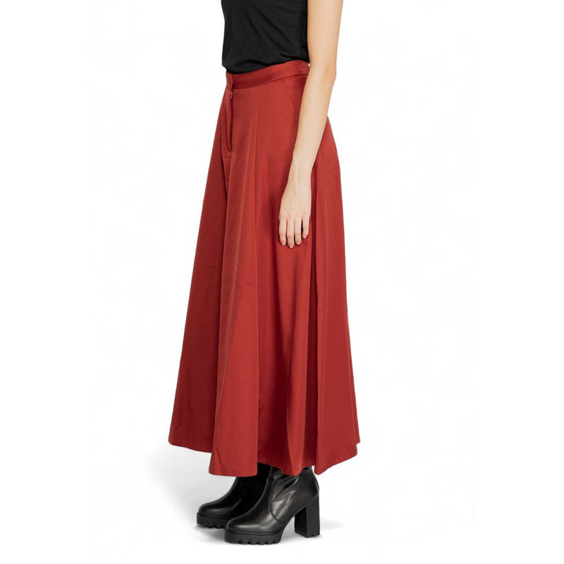 Red Polyester Skirt Vero Moda