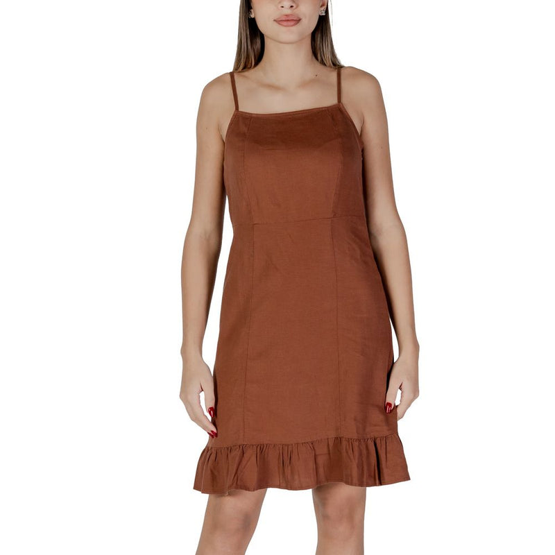 Brown Linen Dress B.Young