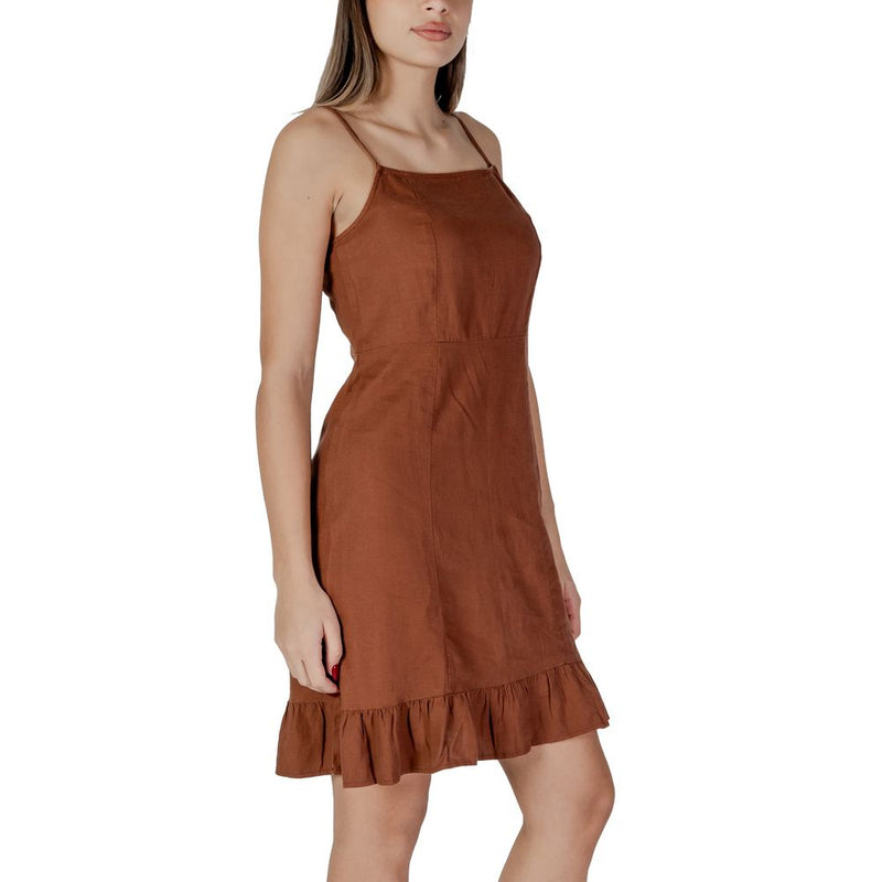 Brown Linen Dress B.Young