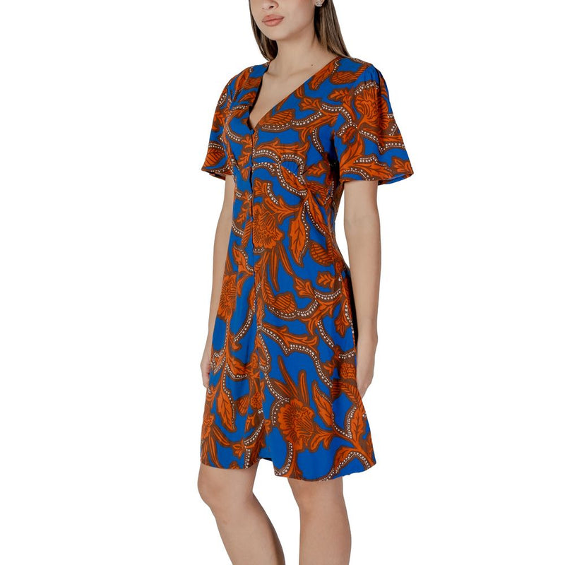 Blue Viscose Dress B.Young