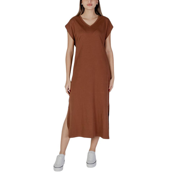 Brown Cotton Dress B.Young