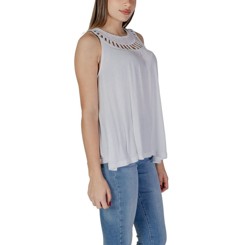 White Viscose Tops & T-Shirt B.Young