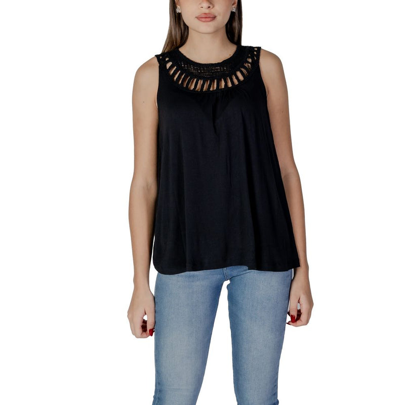 Black Viscose Tops & T-Shirt B.Young