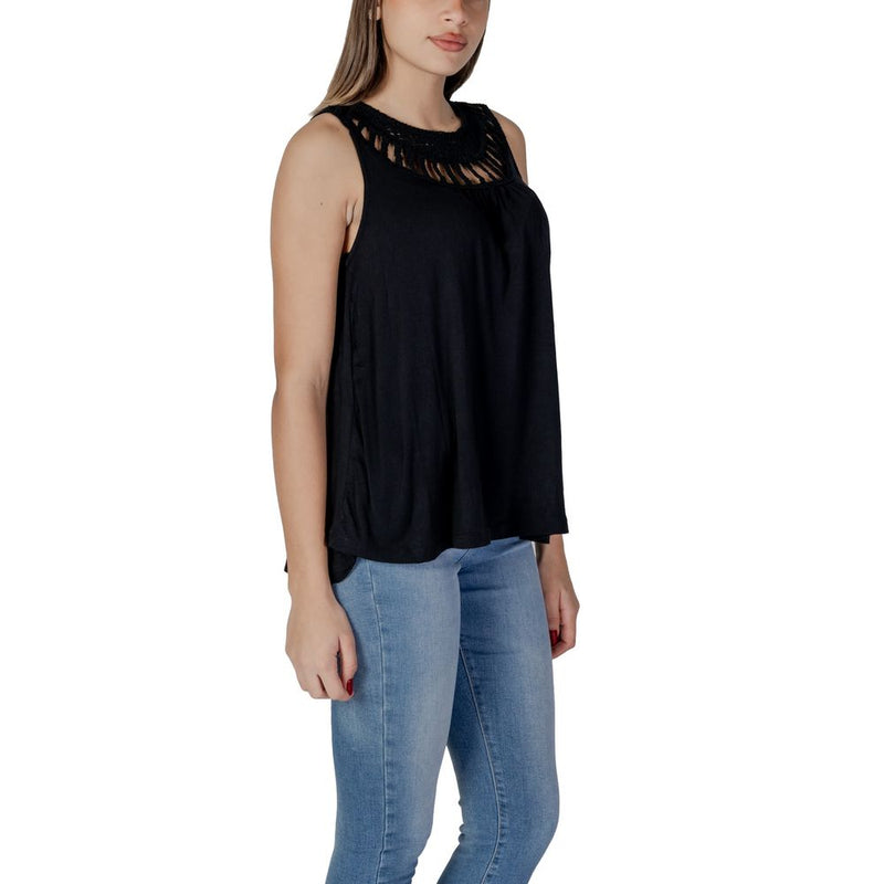 Black Viscose Tops & T-Shirt B.Young