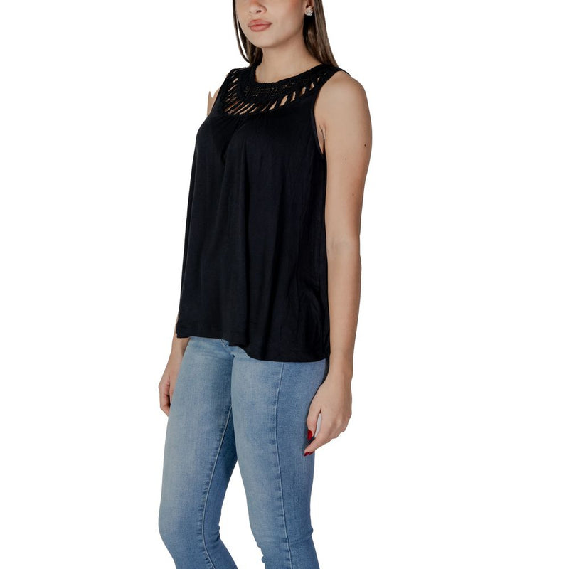 Black Viscose Tops & T-Shirt B.Young