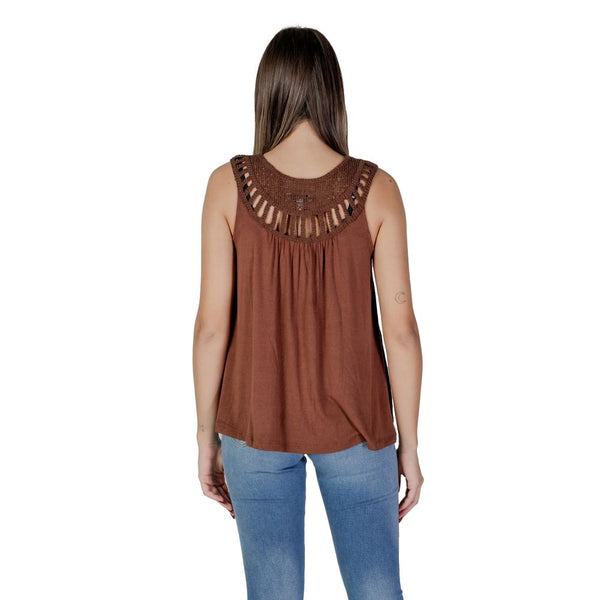 Brown Viscose Tops & T-Shirt B.Young