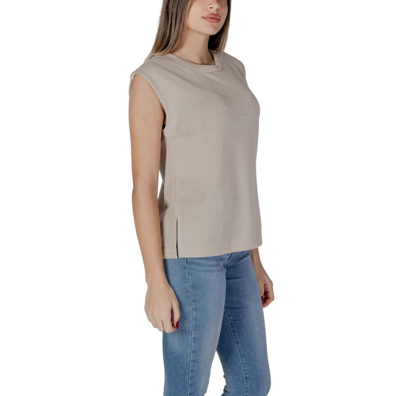 Beige Viscose Tops & T-Shirt B.Young