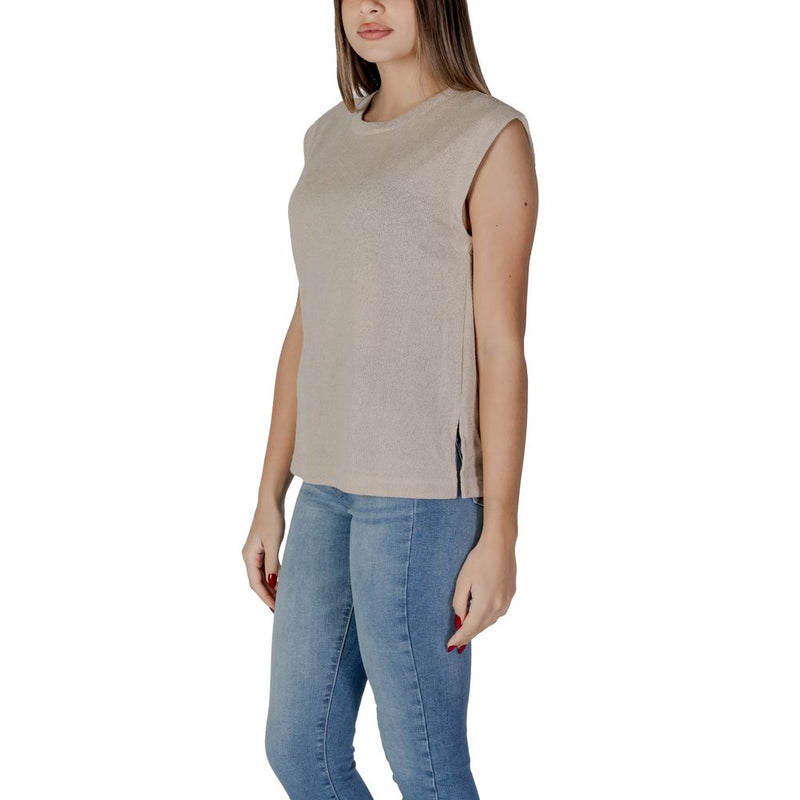 Beige Viscose Tops & T-Shirt B.Young