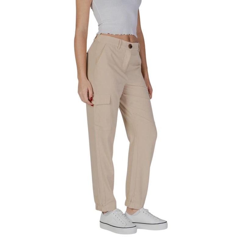 Beige Polyester Jeans & Pant B.Young