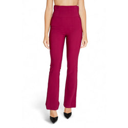 Bordeaux Polyester Jeans & Pant Rinascimento