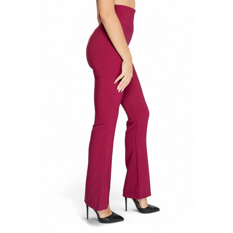 Bordeaux Polyester Jeans & Pant Rinascimento