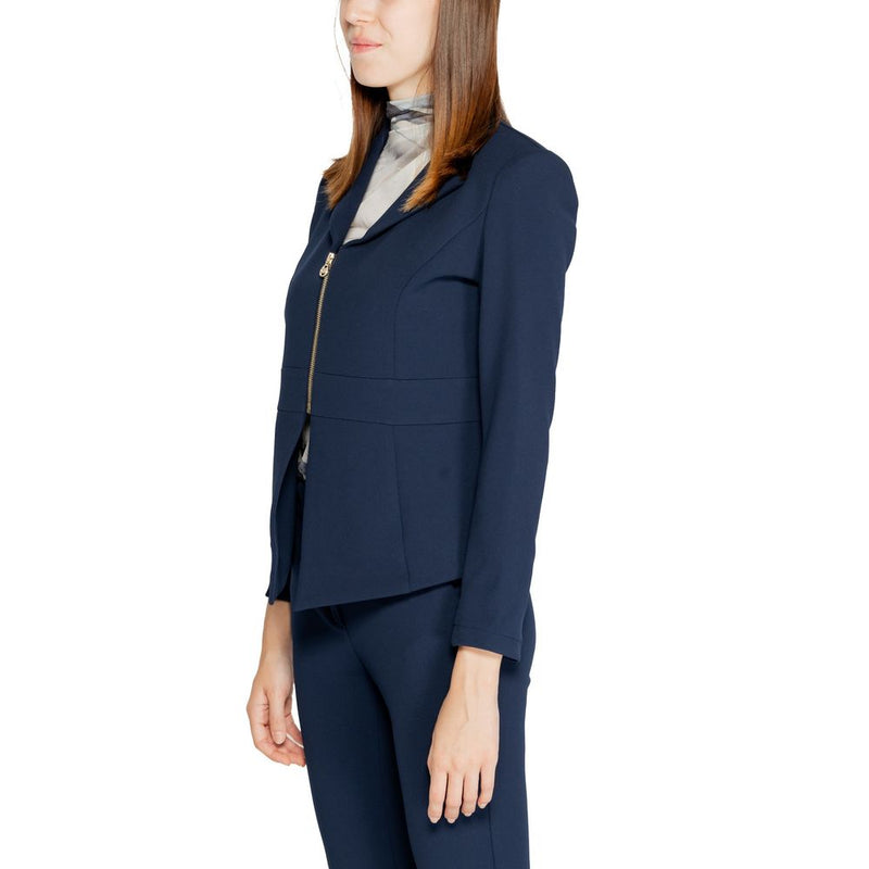 Blue Polyester Suits & Blazer Rinascimento