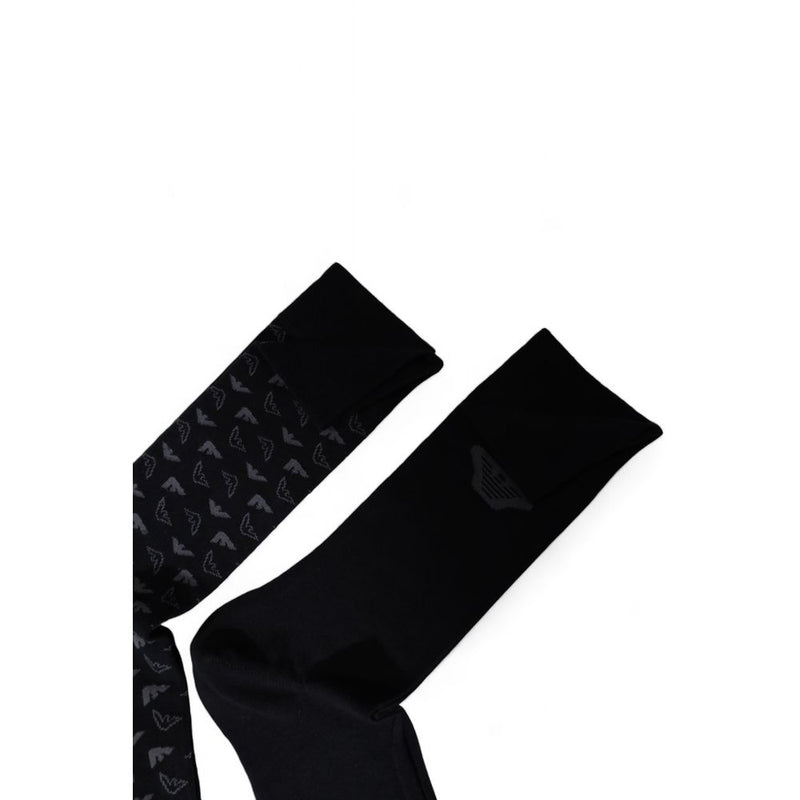 Black Cotton Sock Emporio Armani Underwear