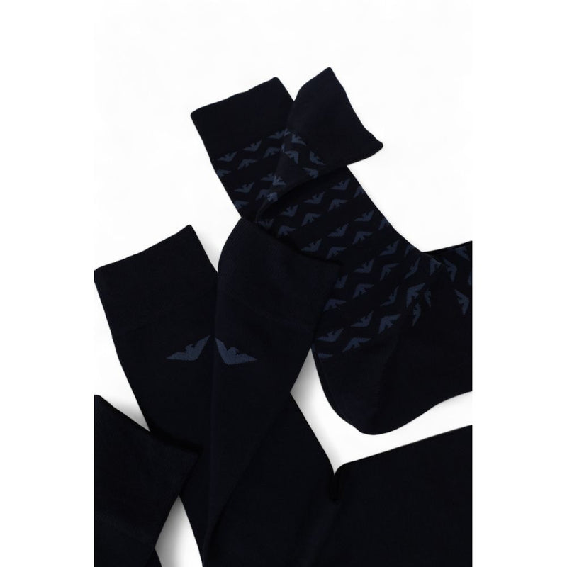 Blue Cotton Sock Emporio Armani Underwear