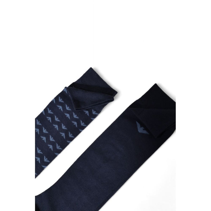 Blue Cotton Sock Emporio Armani Underwear