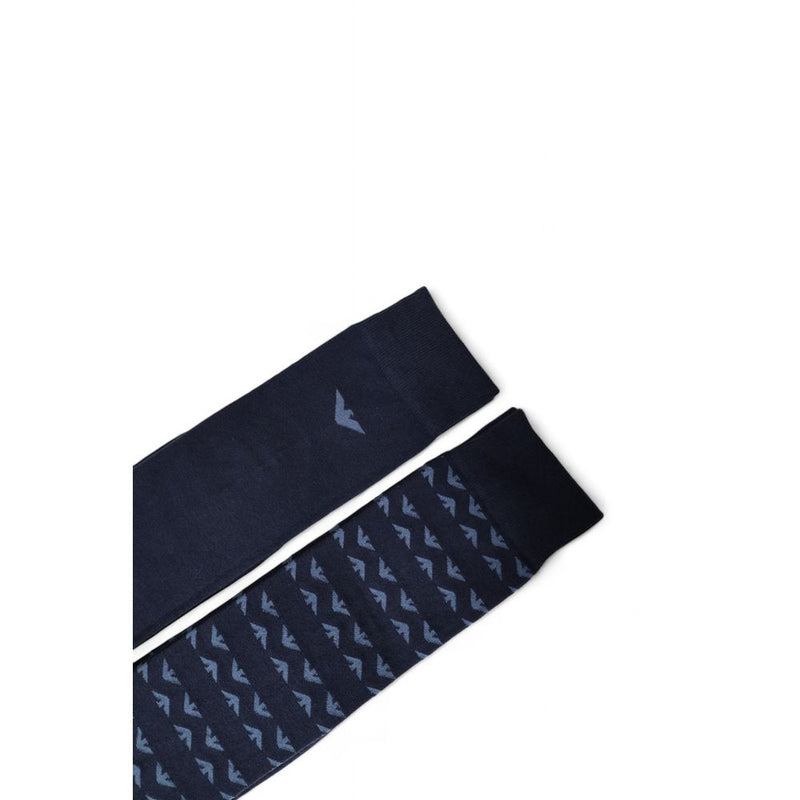 Blue Cotton Sock Emporio Armani Underwear