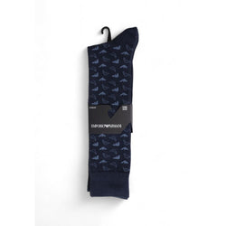 Blue Cotton Sock Emporio Armani Underwear