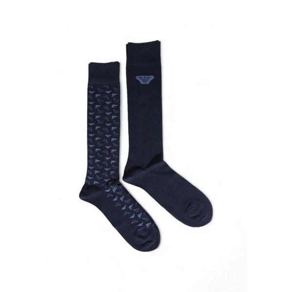 Blue Cotton Sock Emporio Armani Underwear