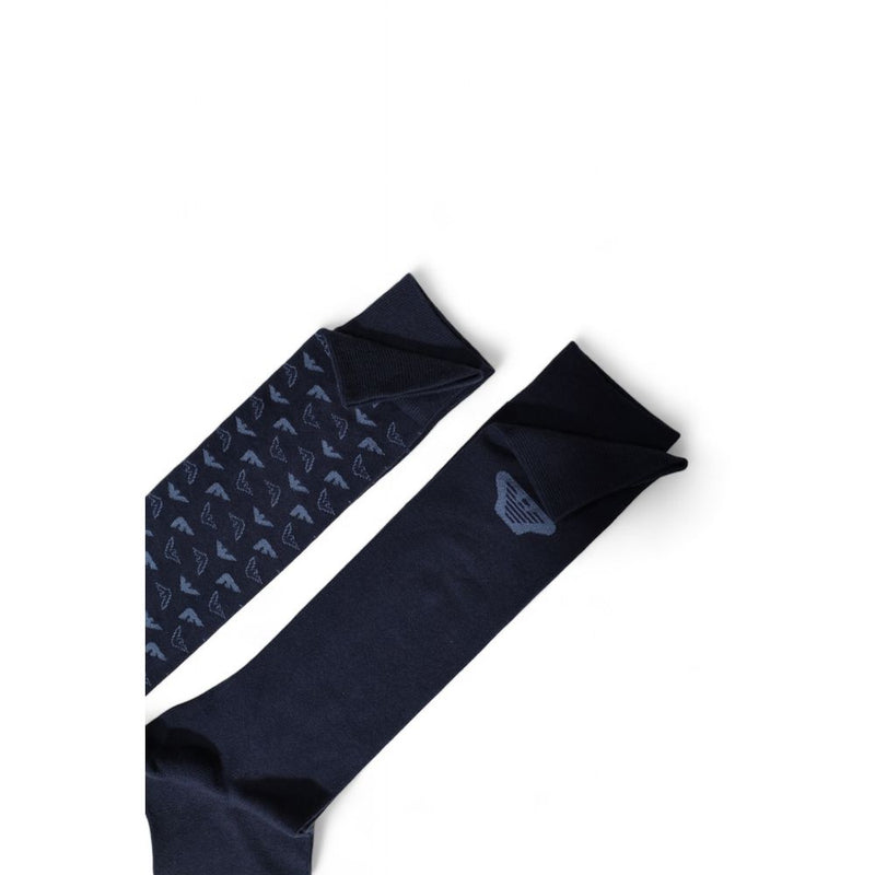 Blue Cotton Sock Emporio Armani Underwear