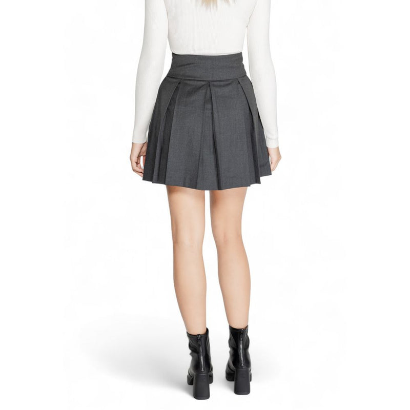Gray Polyester Skirt Morgan De Toi