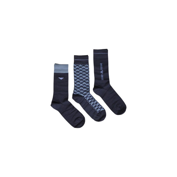 Blue Cotton Sock Emporio Armani Underwear