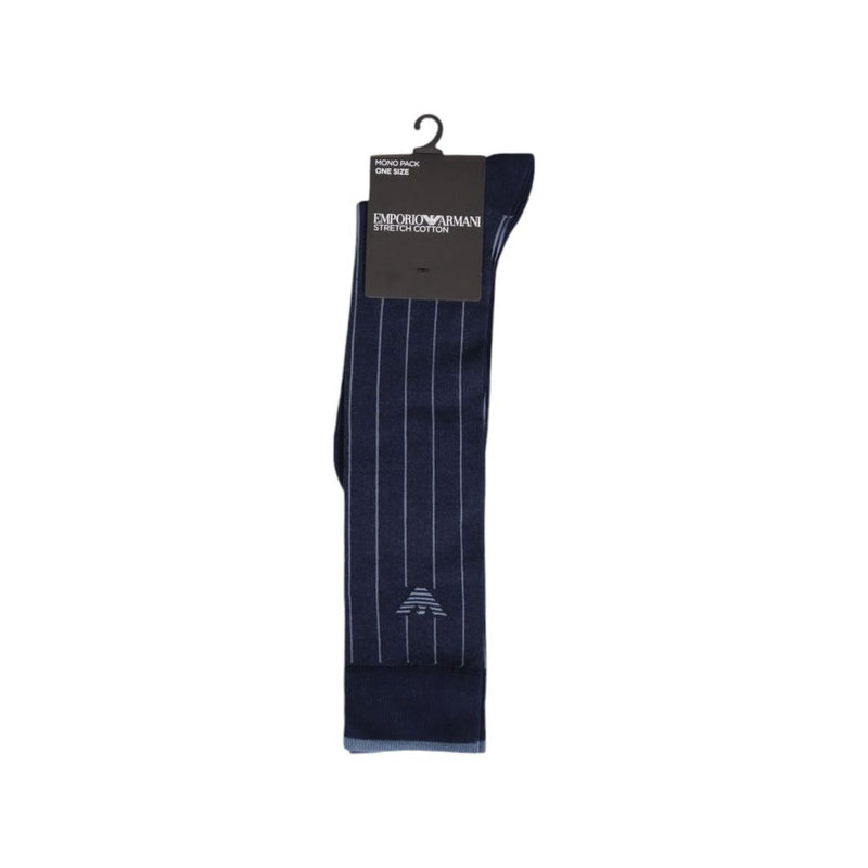 Blue Cotton Sock Emporio Armani Underwear