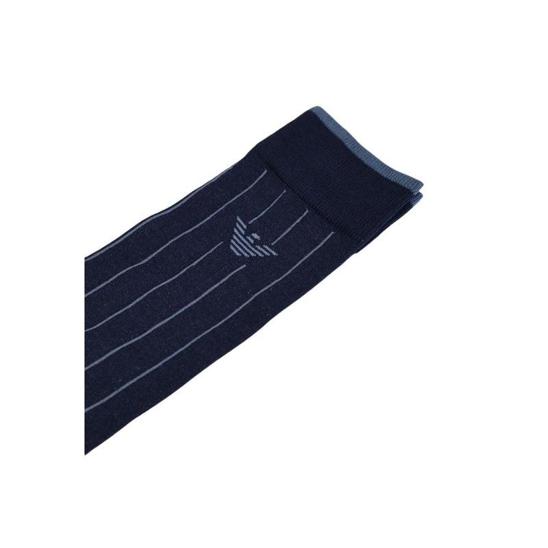 Blue Cotton Sock Emporio Armani Underwear