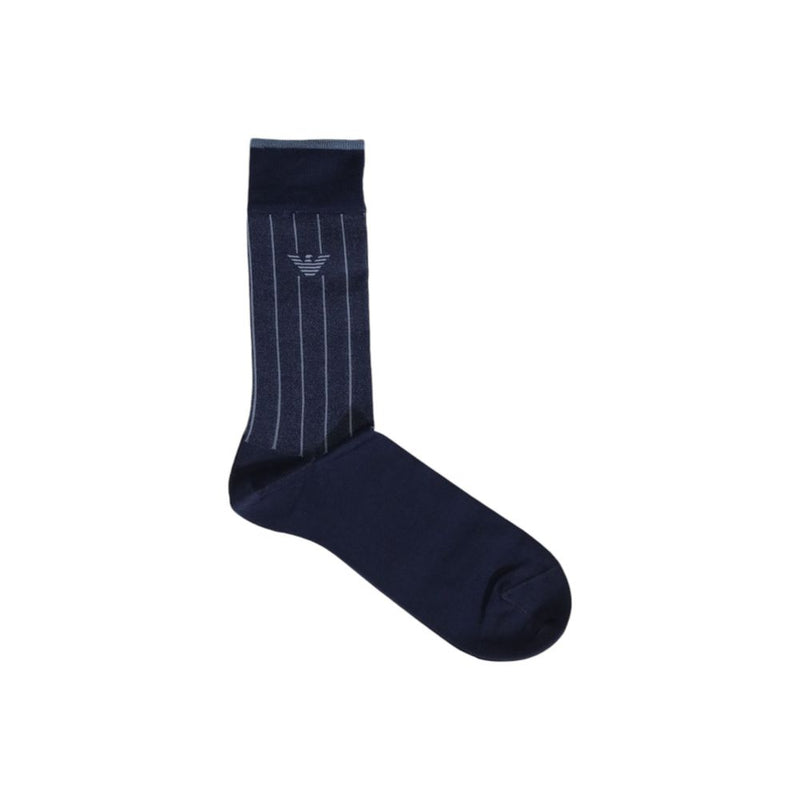 Blue Cotton Sock Emporio Armani Underwear