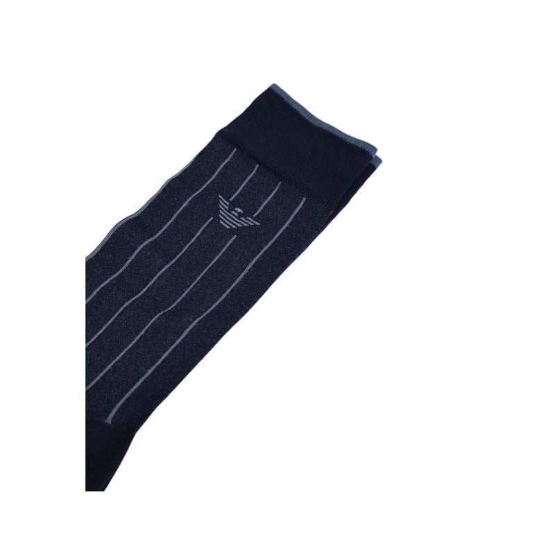 Blue Cotton Sock Emporio Armani Underwear