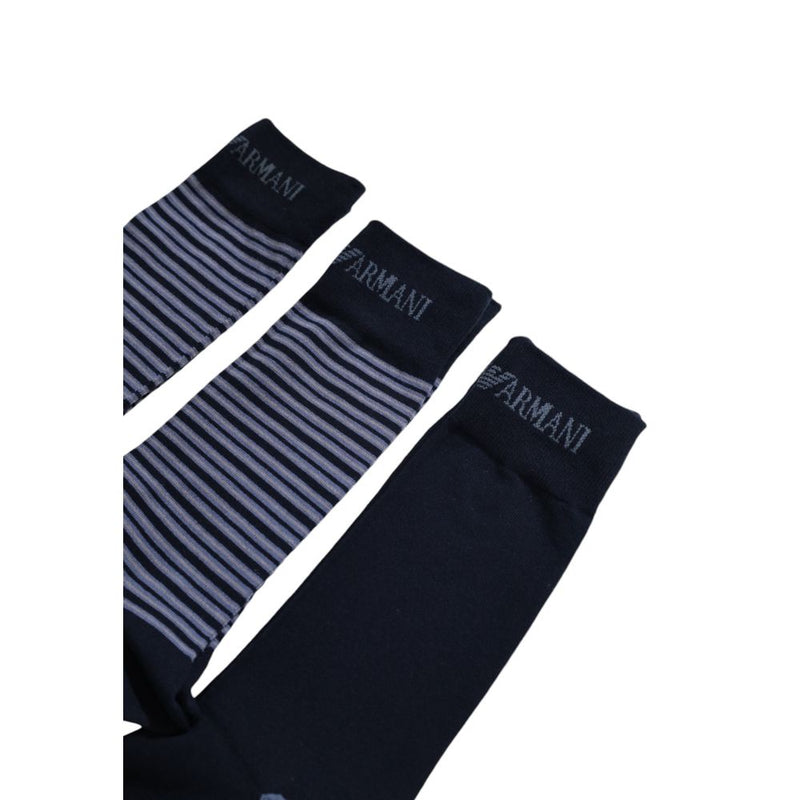 Blue Cotton Sock Emporio Armani Underwear