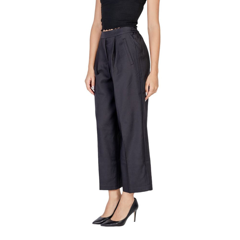 Black Polyester Jeans & Pant ICHI