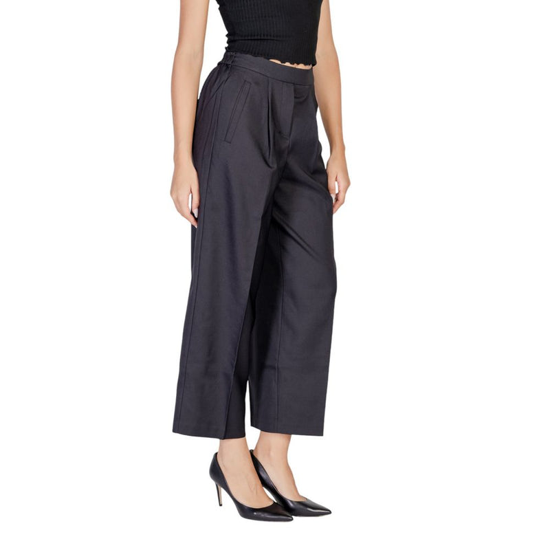 Black Polyester Jeans & Pant ICHI
