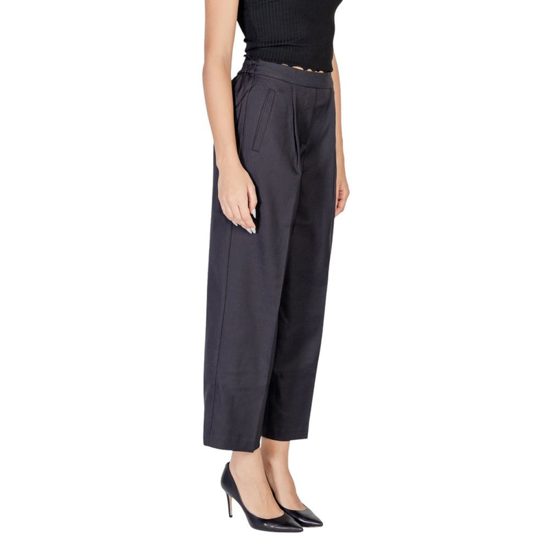 Black Polyester Jeans & Pant ICHI