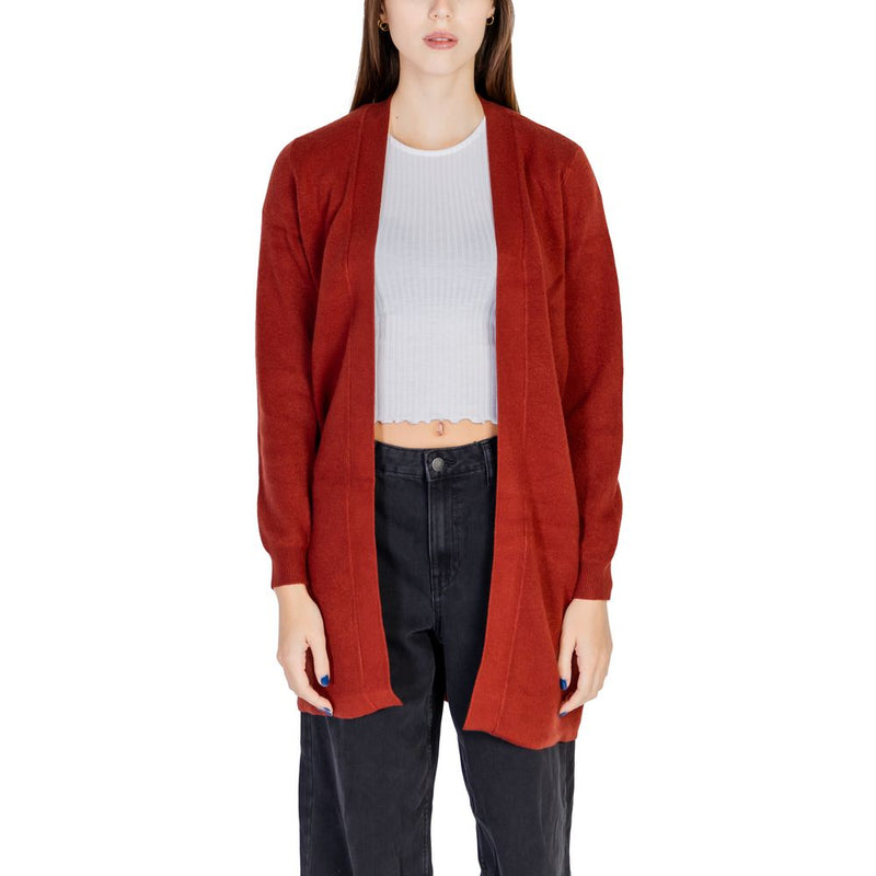 Red Viscose Cardigan Vero Moda