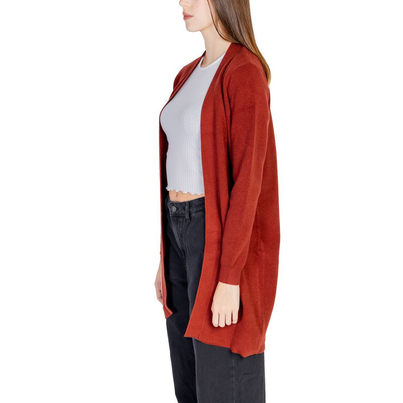 Red Viscose Cardigan Vero Moda