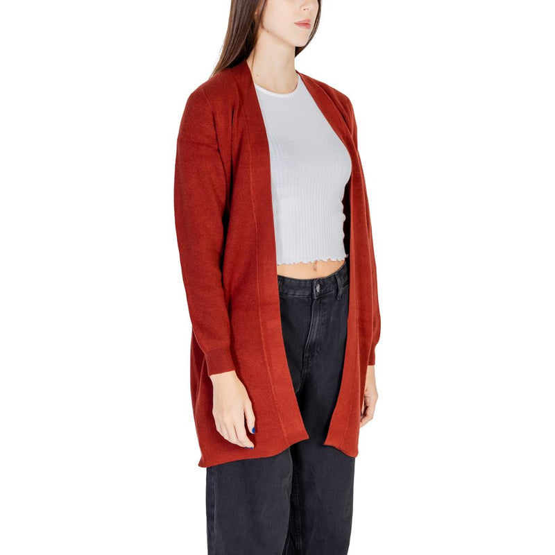 Red Viscose Cardigan Vero Moda